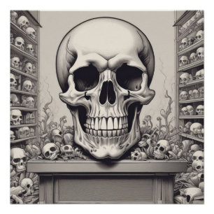 Skull Illustration Poster