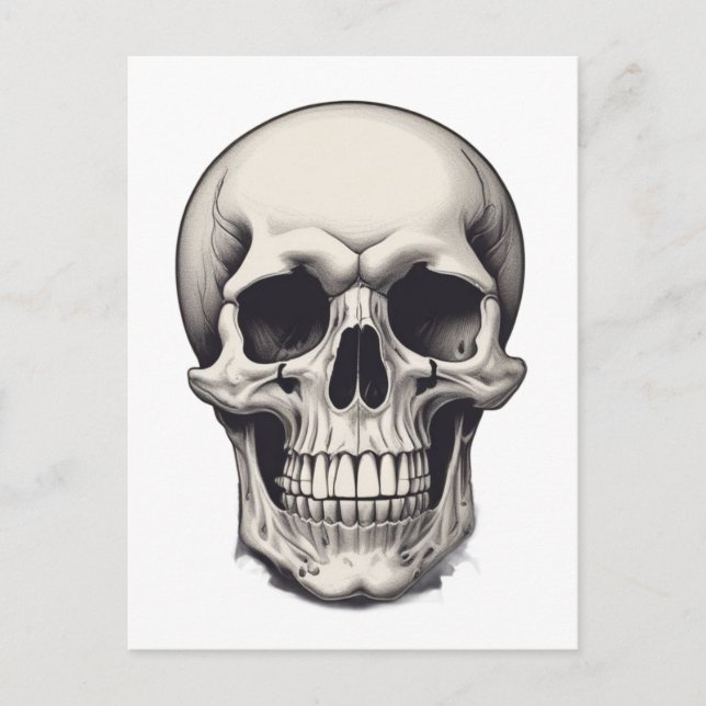 Skull Illustration Postkarte (Vorderseite)