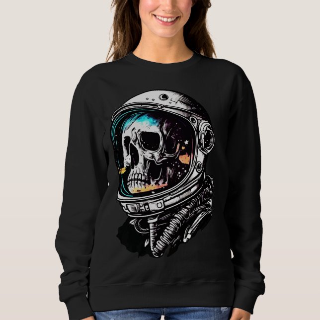 Skull in an astronaut helmet skull astronaut sweatshirt (Vorderseite)
