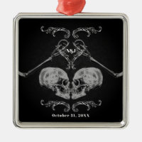 "Skull in Liebe" Vintage Skelette Schwarze Hochzei