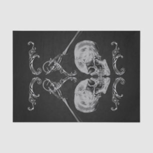 "Skull in Liebe" Vintage Skelette Schwarze Hochzei Seidenpapier