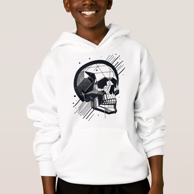 Skull in verschiedenen Stilen 12 Hoodie (Vorderseite)