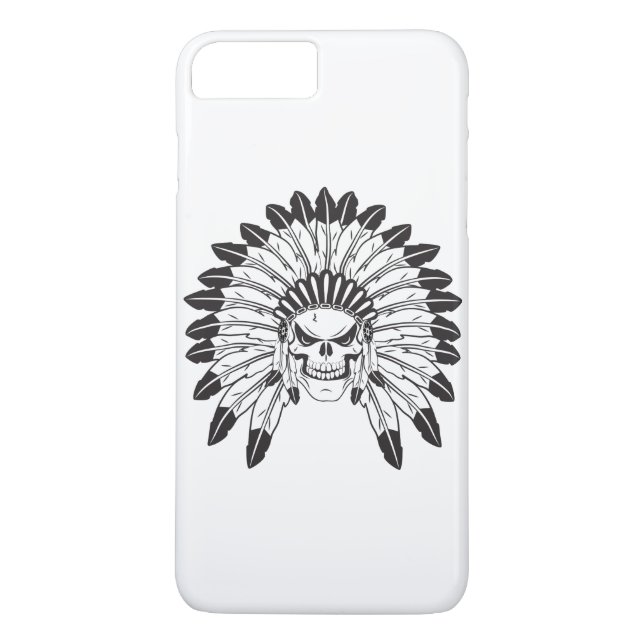 Skull Indianer Case-Mate iPhone Hülle (Rückseite)
