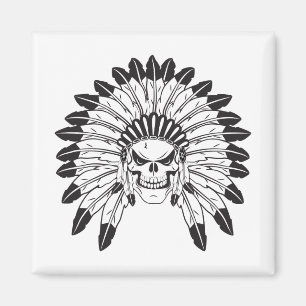 Skull Indianer Magnet