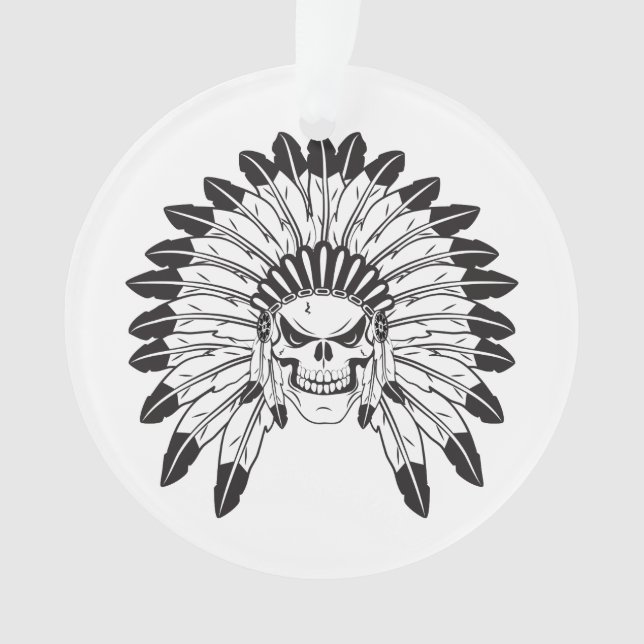 Skull Indianer Ornament (Vorderseite)