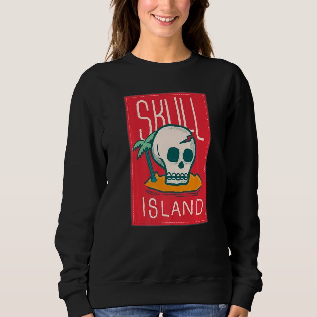 Skull Island Hawaii Beach Palm Tree Tropical Summe Sweatshirt (Vorderseite)