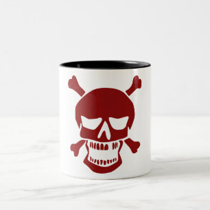 Skull-Kaffee-Tasse Zweifarbige Tasse