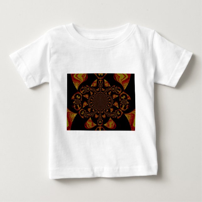 Skull Kaleidoskop Art Print Baby T-shirt (Vorderseite)