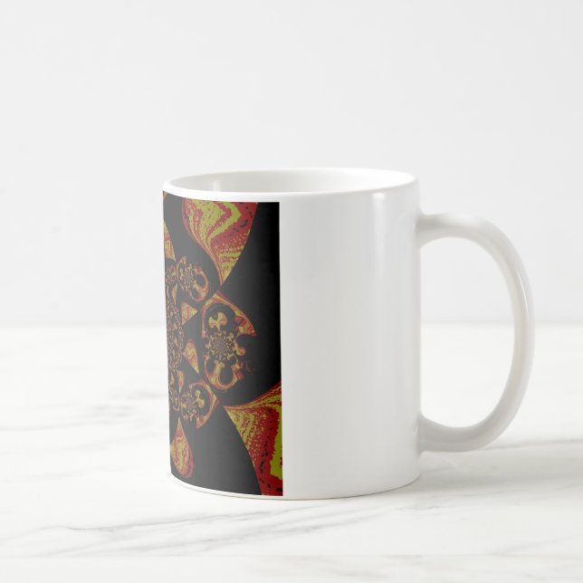 Skull Kaleidoskop Art Print Kaffeetasse (Rechts)