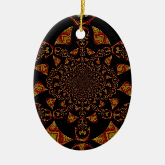 Skull Kaleidoskop Art Print Keramik Ornament (Vorne)