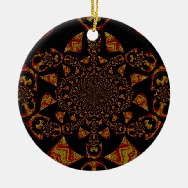 Skull Kaleidoskop Art Print Keramikornament (Vorne)
