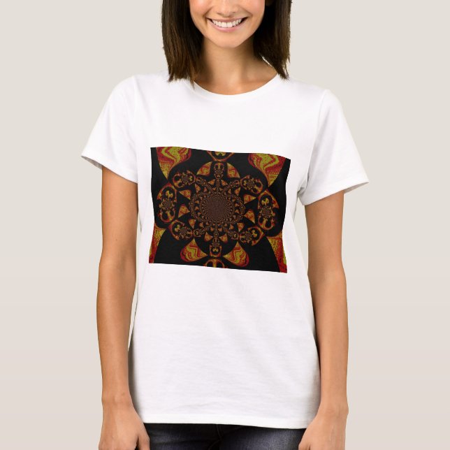 Skull Kaleidoskop Art Print T-Shirt (Vorderseite)