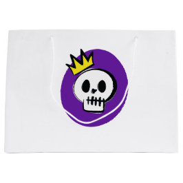 Skull King - Minimal Halloween-Geschenktasche Große Geschenktüte