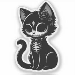 Skull Kitty Aufkleber
