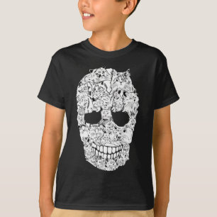 Skull Kitty Skeleton Halloween Kostüm Beängstigend T-Shirt