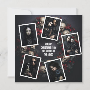 Skull-Kranz-Fotos erhalten Weihnachts-Custom-Nachr Feiertagskarte
