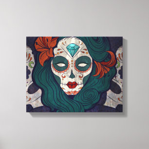 Skull Ladys Leinwanddruck