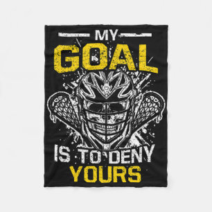 Skull Lax Lacrosse Goalie Player Mein Ziel ist es, Fleecedecke