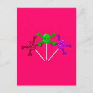 Skull Lollipops Postkarte