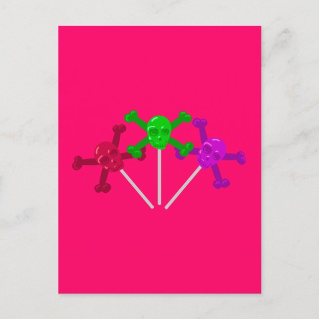 Skull Lollipops Postkarte (Vorderseite)