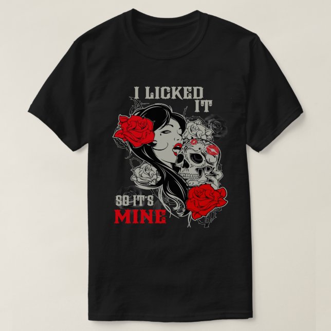 Skull Lover Skeletts Ich leckte es so seine Gruben T-Shirt (Design vorne)