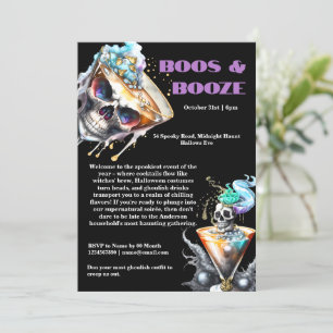 Skull martini Horror Happy Hour gothischen Hallowe Einladung