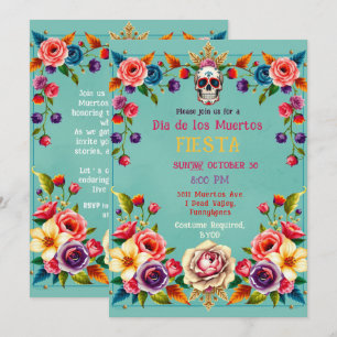 💀 🎉 Skull Me In, Día de los Muertos Einladung