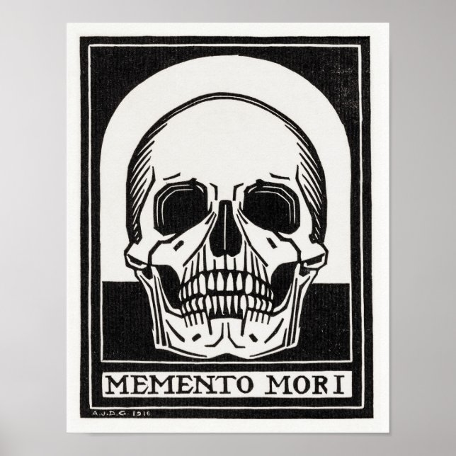 Skull Memento Mori von Julie de Graag Poster (Vorne)