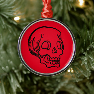 Skull Metal Weihnachtsdekoration Ornament Aus Metall