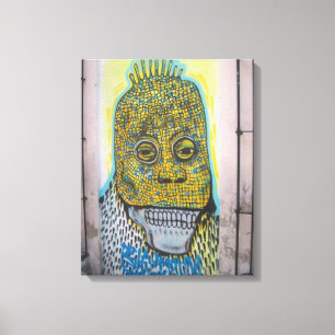 Skull Mexico Graffiti Street art, real world art Leinwanddruck