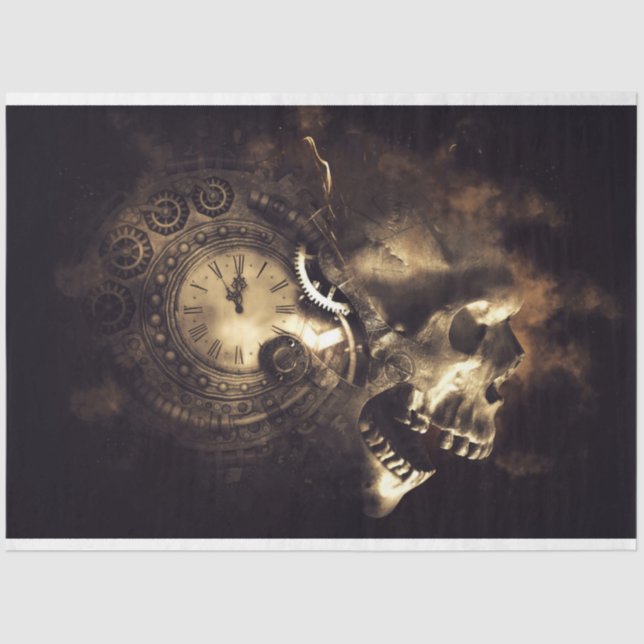 Skull Midnight 13 Dekoupage Tissue Paper Seidenpapier (Vorderseite)