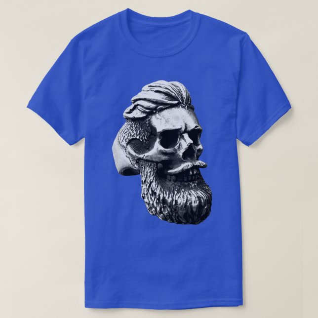 SKULL MIT BEARD STATUE DARK T-Shirt (Design vorne)