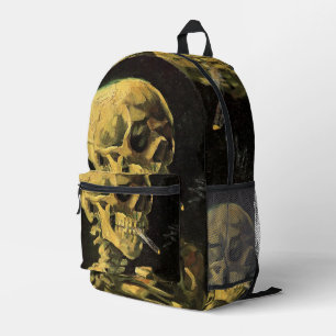 Skull mit brennender Zigarette von Vincent van Gog Bedruckter Rucksack