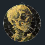 Skull mit brennender Zigarette von Vincent van Gog Dartscheibe<br><div class="desc">Skull with Burning Cigarette von Vincent van Gogh ist ein Vintager Post-Impressionismus der Kunst noch Leben Malerei. Ein Portrait über das Rauchen des menschlichen Skeletts. Ein tolles Bild für Raucher-Produkte. Rauchen tötet jedes Jahr 1000 Menschen, hilft jemandem, heute mit dem Rauchen aufzuhören. Ein tolles Bild für Halloween oder Día de...</div>