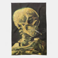 Skull mit brennender Zigarette von Vincent van Gog