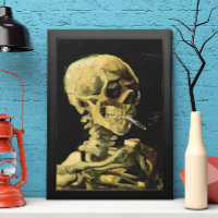 Skull mit brennender Zigarette von Vincent van Gog