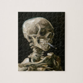 Skull mit brennender Zigarette von Vincent van Gog Puzzle