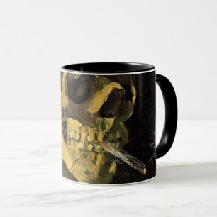 Skull mit brennender Zigarette von Vincent van Gog Tasse