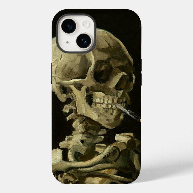 Skull mit Cigarette Van Gogh Case Mate (Rückseite)
