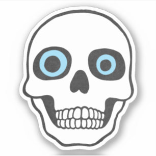 Skull mit googgen Augen Vinyl decal Aufkleber