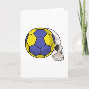 Skull mit Handball Sport Karte