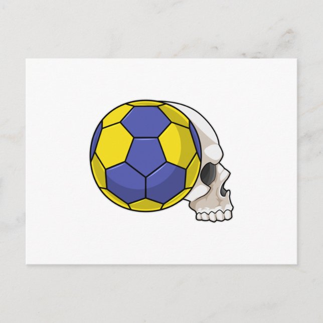 Skull mit Handball Sport Postkarte (Vorderseite)