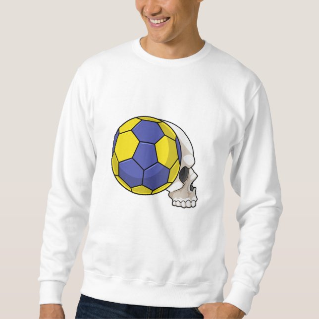 Skull mit Handball Sport Sweatshirt (Vorderseite)