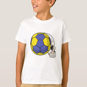 Skull mit Handball Sport T-Shirt