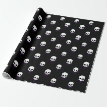 Skull mit Lila Tropfen Packpapier