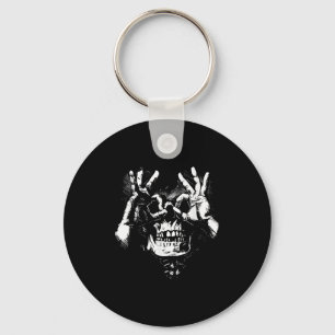 Skull mit Ok Muster Graphic Schlüsselanhänger