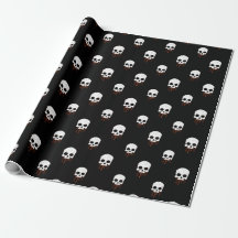 Skull mit Orange Tropfens Packpapier