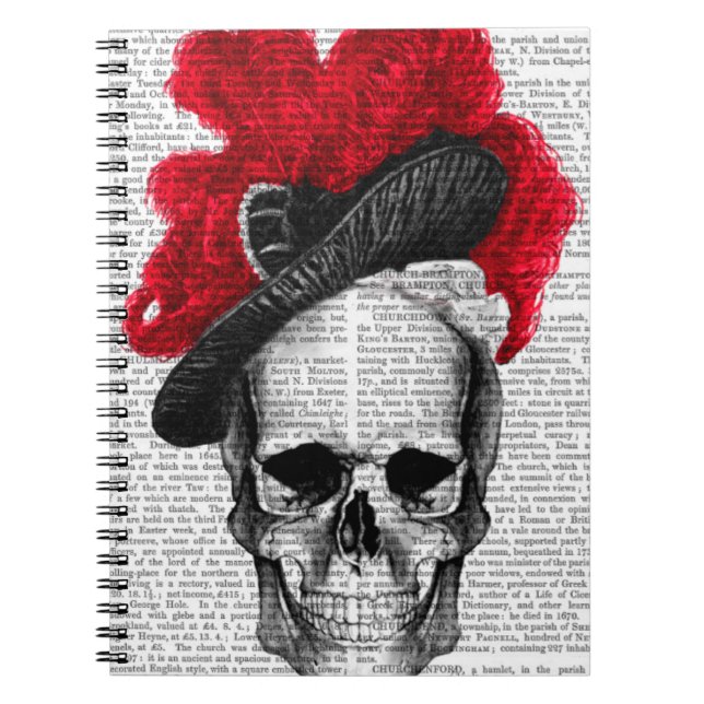 Skull mit Red Hat Notizblock (Vorderseite)