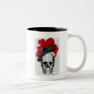 Skull mit Red Hat Zweifarbige Tasse