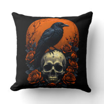 Skull mit Rose & Crow Gothic Sweatshirt